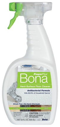 Bona PowerPlus WM851051001 Anti-Bacterial Floor Cleaner, 32 oz Spray Bottle, Liquid, Floral :EA: QUANTITY: 8