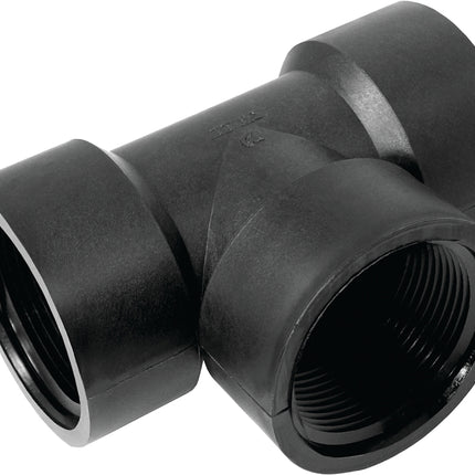 Green Leaf TT12P Pipe Tee, 1/2 in, FPT, Polypropylene, Black :EA: QUANTITY: 1