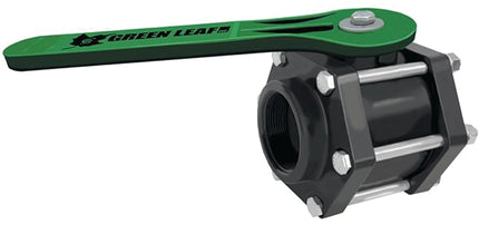 Green Leaf V200FP Ball Valve, 2 in Connection, Female NPT, 100 psi Pressure, Manual Actuator, Polypropylene Body :EA: QUANTITY: 1