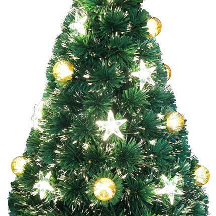 Hometown Holidays 54660 Shinning Star Fiber Optic, 15 in L, Shinning Star, Polyester/PVC, Green/White, Shiny :EA: QUANTITY: 1