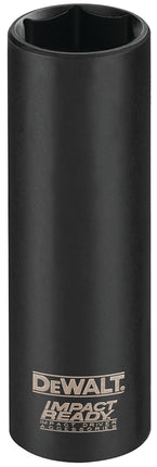 DeWALT IMPACT READY DW22872 Impact Socket, 9/16 in Socket, 1/2 in Drive, Square Drive, 6-Point, Steel, Black Oxide :EA: QUANTITY: 1