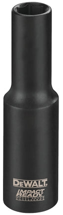 DeWALT IMPACT READY DW22942 Impact Socket, 1 in Socket, 1/2 in Drive, Square Drive, 6-Point, Steel, Black Oxide :EA: QUANTITY: 1
