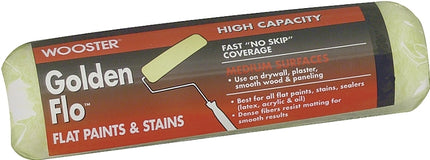 Wooster RR661-9 Roller Cover, 1/2 in Thick Nap, 9 in L, Fabric Cover, Yellow :EA: QUANTITY: 1