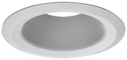 HALO ETN-6109WB Baffle Trim, 6 in Dia Recessed Can, Plastic Body, White :EA: QUANTITY: 1
