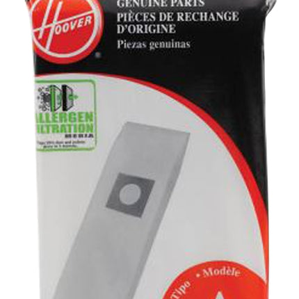 Hoover 4010100A Type-A Allergen Bag, Paper :PK3: QUANTITY: 1