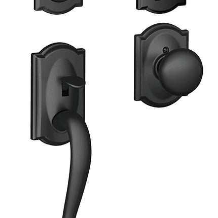 Schlage F Series F60 CAM 622 PLY Combination Lockset, Mechanical Lock, Knob Handle, Round Design, Matte Black :CD: QUANTITY: 1