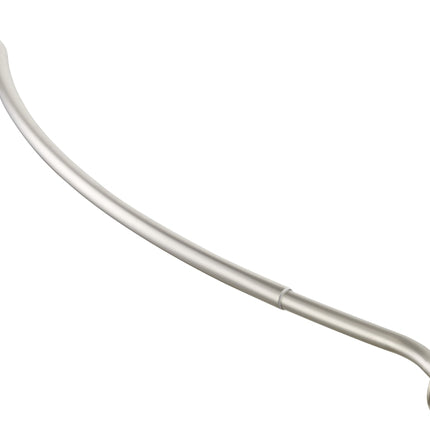 Simple Spaces SD-CSR-BN Shower Curtain Rod, 13-1/2 lb, 52 to 72 in L Adjustable, 1 in Dia Rod, Steel, Brushed Nickel :EA: QUANTITY: 1