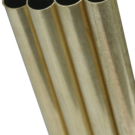 K & S 8140 Decorative Metal Tube, Round, 12 in L, 17/32 in Dia, 0.014 in Wall, Brass :CD: QUANTITY: 1