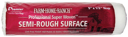 Premier FHR00157 Paint Roller Cover, 1/2 in Thick Nap, 9 in L, Fabric Cover :EA: QUANTITY: 1