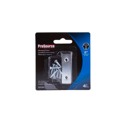 ProSource MP-Z02-C4PS Mending Plate, 2 in L, 5/8 in W, Steel, Screw Mounting :CD 4: QUANTITY: 1