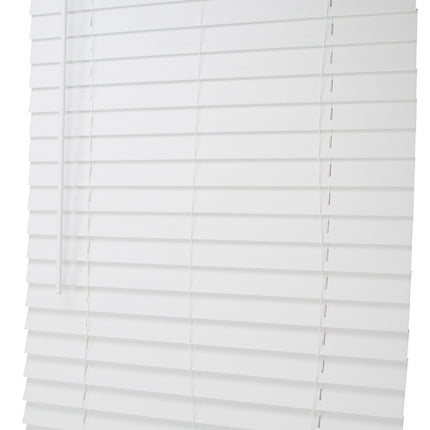 Simple Spaces FWMB-9 Blind, 64 in L, 27 in W, Faux Wood, White :EA: QUANTITY: 2