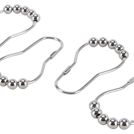 Simple Spaces SD-BH-CH Roller Ball Curtain Hook, Steel, Chrome, 1-1/2 in W, 3 in H :PK 12: QUANTITY: 1