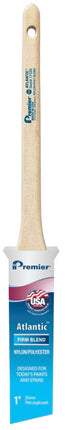 Premier Atlantic 17320 Paint Brush, 1 in W, Thin Angle Sash Brush, 2-3/16 in L Bristle, Nylon/Polyester Bristle :EA: QUANTITY: 1