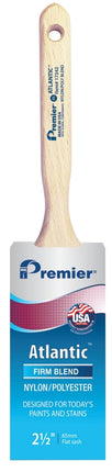 Premier Atlantic 17342 Paint Brush, 2-1/2 in W, Tapered Brush, 2-15/16 in L Bristle, Nylon/Polyester Bristle :EA: QUANTITY: 1