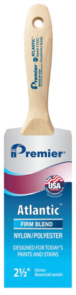 Premier Atlantic 17352 Paint Brush, 2-1/2 in W, Beavertail Varnish Brush, 2-15/16 in L Bristle, Nylon/Polyester Bristle :EA: QUANTITY: 1