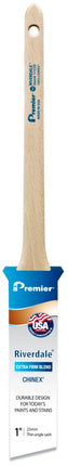 Premier Riverdale 17239 Paint Brush, 1 in W, Thin Angle Sash Brush, 2-3/16 in L Bristle, Chinex Bristle :EA: QUANTITY: 1
