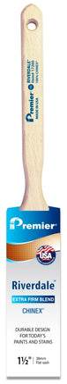Premier Riverdale 17260 Paint Brush, 1-1/2 in W, Flat Sash Brush, 2-7/16 in L Bristle, Chinex Bristle :EA: QUANTITY: 1