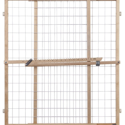 North States 4618A Wire Mesh Gate, Wood, Vinyl Coated, 32 in H x 29-1/2 to 50 in W Dimensions :EA: QUANTITY: 1