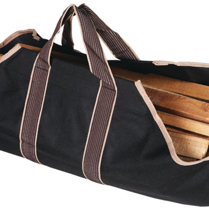 Simple Spaces CPB00010BK3L Wood Bag, 18 in W, 18 in D, 18 in H, Canvas Base, Brown color :EA: QUANTITY: 1