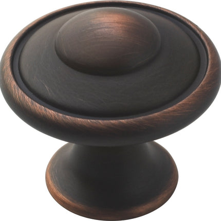 Amerock TEN53002ORB Cabinet Knob, 1-1/16 in Projection, Zinc, Oil-Rubbed Bronze :PK 10: QUANTITY: 1