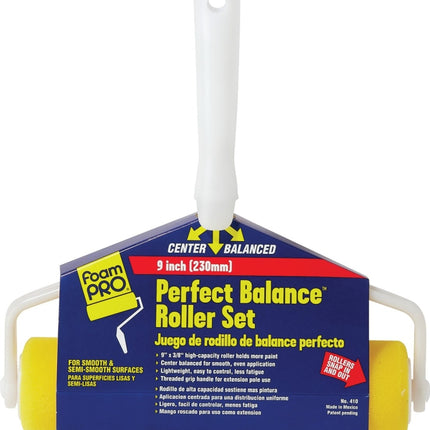 Foampro 410 Roller Set, 3/8 in Nap, Fabric Foam Cover, 9 in L Roller :PK 1: QUANTITY: 1