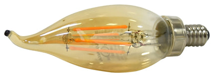Sylvania 79582 Ultra Vintage LED Lamp, Decorative, B10 Lamp, 40 W Equivalent, E12 Lamp Base, Dimmable, Clear :EA: QUANTITY: 1