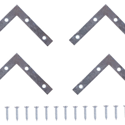 Prosource FC-Z03-C4PS Corner Brace, 3 in L, 3 in W, 1/2 in H, Steel, Zinc-Plated, 1.6 mm Thick Material :CD 4: QUANTITY: 1