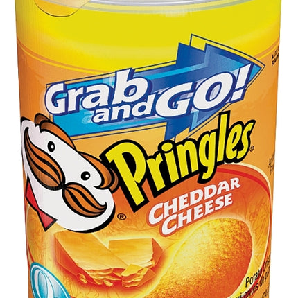 Pringles 84561 Potato Chips, Cheddar, Cheese Flavor, 2.5 oz Can :EA: QUANTITY: 12