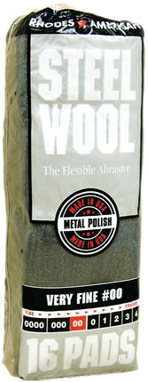 Homax 106602-06 Steel Wool, #00 Grit, Very Fine, Gray :PK 16: QUANTITY: 1