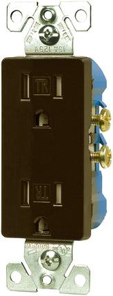 Eaton Wiring Devices TR1107RB-SP-L Duplex Receptacle, 2 -Pole, 15 A, 125 V, Push-in, Side Wiring, NEMA: 5-15R :CD: QUANTITY: 1