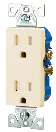 Eaton Wiring Devices TR1107LA-BOX Duplex Receptacle, 2 -Pole, 15 A, 125 V, Push-in, Side Wiring, NEMA: 5-15R :BX: QUANTITY: 10