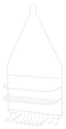 Simple Spaces SS-SC-25-PE-3L Shower Caddy, 2-Shelf, Steel, 10 in OAW, 19 in OAH, 4-1/4 in OAD, 10 lb :EA: QUANTITY: 1