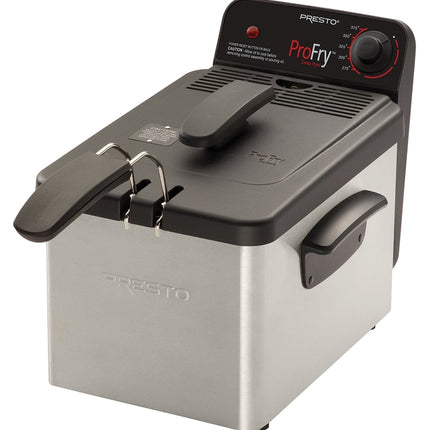Presto ProFry Series 05461 Electric Deep Fryer, 8 Cup Food, 2.8 L Oil Capacity, 1800 W, Adjustable Thermostat Control :EA: QUANTITY: 1