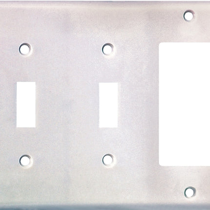 Eaton Wiring Devices 2173W-BOX Combination Wallplate, 4-1/2 in L, 6-3/8 in W, 3 -Gang, Thermoset, White :EA: QUANTITY: 1
