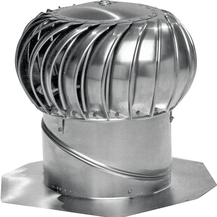 Lomanco Whirlybird BIB14 Turbine Ventilator, 14 in Dia Throat, Aluminum, Mill :EA: QUANTITY: 1
