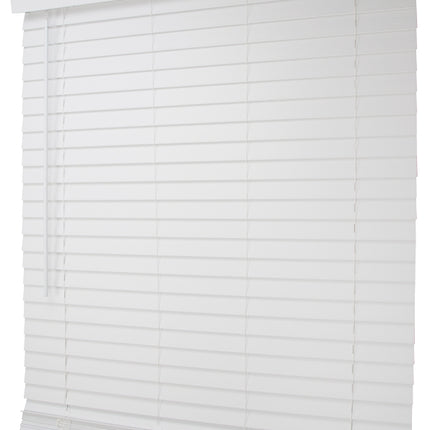 Simple Spaces FWMB-20 Blind, 64 in L, 47 in W, Faux Wood, White :EA: QUANTITY: 2