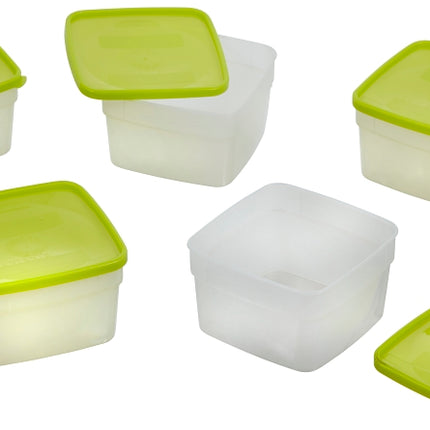 Arrow Plastic 04201 Storage Container, 1 pt Capacity, Plastic, Clear, 4-1/4 in L, 4-1/4 in W, 6-1/4 in H