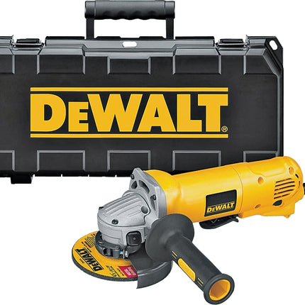 DeWALT DWE402K/D28402K Angle Grinder Kit, 5/8-11 UNC Spindle, 4-1/2 in Dia Wheel, 11,000 rpm Speed