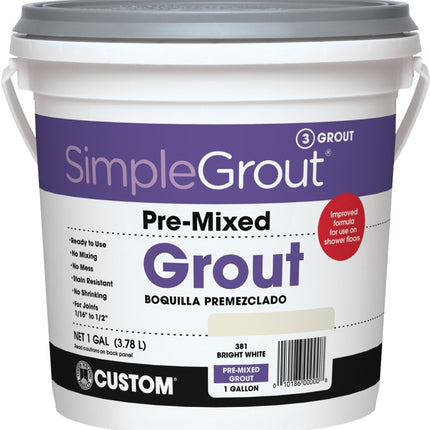 GROUT PREMIXED BRIGHT WHT 1GAL :GAL: QUANTITY: 2