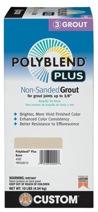 Custom Polyblend PBPG38210 Non-Sanded Grout, Bone, 10 lb Box :EA: QUANTITY: 1