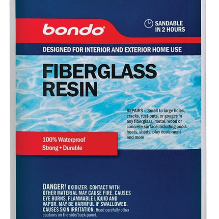 3M 20122 Fiberglass Resin, Clear, 1 qt Can :EA: QUANTITY: 1