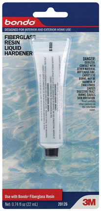 3M 20126 Fiberglass Resin Liquid Hardener, Clear, 0.74 oz Tube :CD: QUANTITY: 1