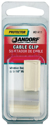 Jandorf 61411 J-Shape Cable Clip, PVC, Clear :CD: QUANTITY: 1