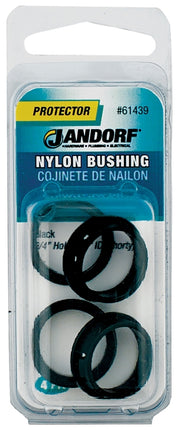 Jandorf 61439 Conduit Bushing, Nylon, Black, 5/8 in Dia Panel Hole, 0.406 in Thick Panel :CD: QUANTITY: 1