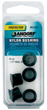 Jandorf 61442 Conduit Bushing, Nylon, Black, 5/16 in Dia Panel Hole, 0.406 in Thick Panel :CD: QUANTITY: 1