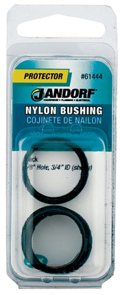 Jandorf 61444 Conduit Bushing, Nylon, Black, 3/4 in Dia Panel Hole, 1/4 in Thick Panel :CD: QUANTITY: 1