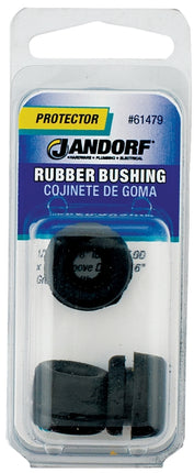 Jandorf 61479 Conduit Bushing, 3/8 in Dia Cable, Rubber, Black :CD: QUANTITY: 1