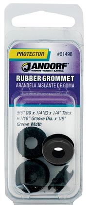 Jandorf 61498 Grommet, Rubber, Black, 1/4 in Thick Panel :CD: QUANTITY: 1