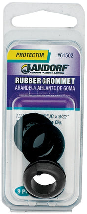 Jandorf 61502 Grommet, Rubber, Black, 9/32 in Thick Panel :CD: QUANTITY: 1
