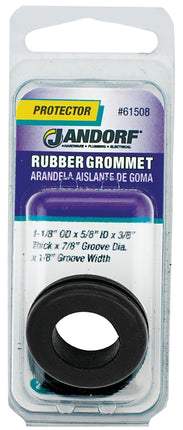 Jandorf 61508 Grommet, Rubber, Black, 3/8 in Thick Panel :CD: QUANTITY: 1
